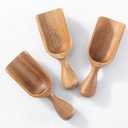 Wooden Scoops for Canisters 3PCS Wooden Scoop for Jars Acacia Small Measuring Spoons for Ground Coffee Scoops Shovel Kitchen Scooping for Tea Powder & Bath Salt Laundry Detergent Shove- Multipurpose