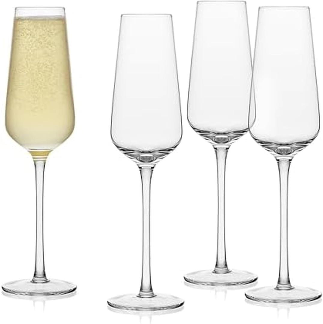 Mikasa Samantha Champagne Toasting Flutes, Set of 4, 10.5 Ounce