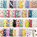 42 Pcs Dog Shirts for Small Dogs Bulk, Summer Breathable Soft Puppy Clothes Assorted Hawaiian Luau Printed Sleeveless T Shirt Outfits Pet Tank Tops Apparel for Chihuahua Yorkie Puppies