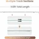 Smart Electric Curtain Track, 177" Motorized Curtain Rail with APP & Remote Control, Ultra Quiet Automatic Smart Home Curtain System for Living Room Bedroom, Fixed-Length Design for Smoother Operation