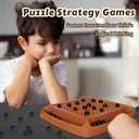 Magnet Game, Magnetic Game Chess 40 Piceses, Family Games for Kids and Adults, Board Game for Kids 8-12 Family Games Night 2-4 Players, Gifts for Teens Kid (Brown)