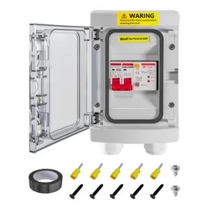 SPA Panel Disconnect GFCI Switch, 50A Circuit Breaker Box with Surge Protection, IP66 Weatherproof Circuit Breaker Disconnect GFCI Switch for Hot Tub, Not Compatible with 4-Wire