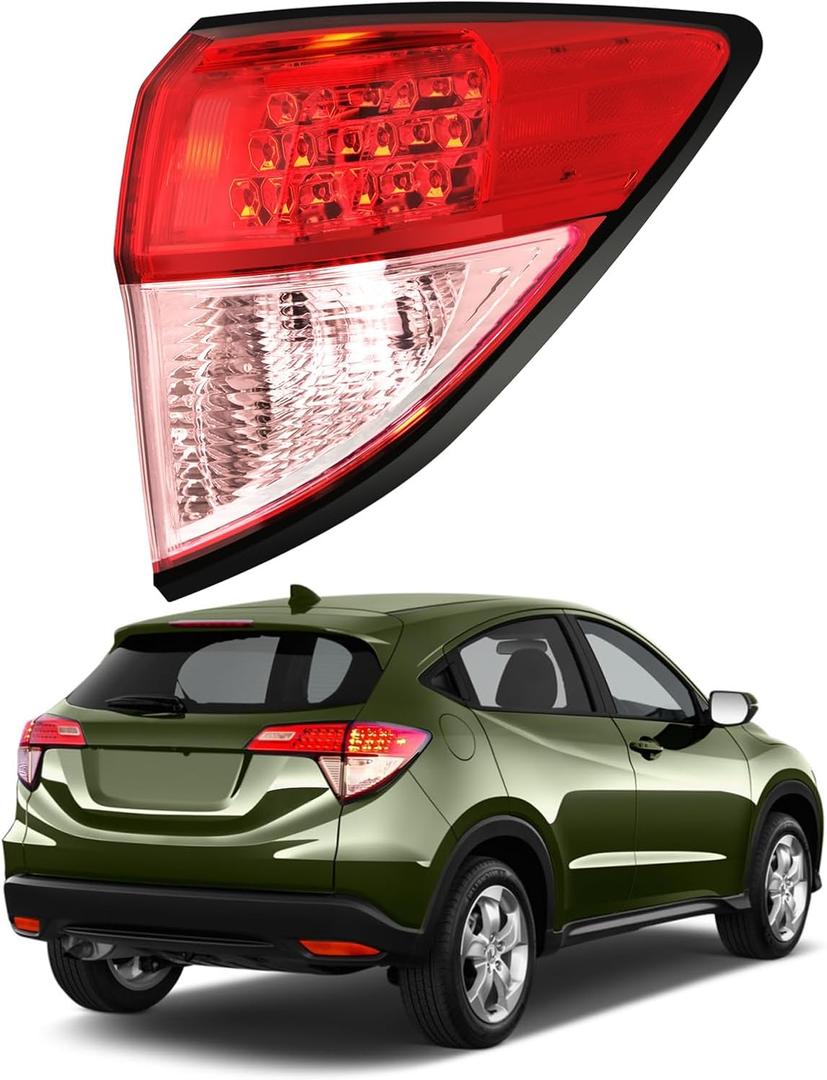 Passenger Side Tail Light Assembly Compatible with 2016 2017 2018 Honda HRV, Right Taillight, Rear Outer Taillamp Replacement 33502T7SA01 HO2805109