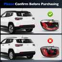 Outer Tail Light Compatible with 2017 2018 2019 2020 2021 Jeep Compass - Brake Taillight Assembly Replacement for CH2804115 and 55112839AC - Left Driver Side