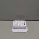 Wall Outlet Extender with Surge Protector, 6 AC Outlets, Shelf, 2 USB & USB C Charging Ports - Home & Dorm Plug Expander (White)