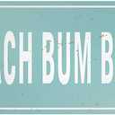 Retro Metal Sign Vintage Tin Sign Beach Bum BLVD Sign for Plaque Poster Cafe Wall Art Gift 12 X 8 INCH