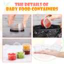 Didaey 100 Pcs Baby Food Storage Containers 4 oz with Hinged Lids Small Disposable Plastic Puree Snack Sauce Food Freezer Containers, Stackable, Leakproof