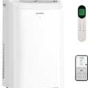 ZAFRO Portable Air Conditioner 14,000 BTU (10,000 BTU SACC), 46dB-Quiet Cooling, WiFi/App Control, 24H Timer with Fan & Dehumidifier, Easy Installation for Bedroom, Office, Living Room (White)