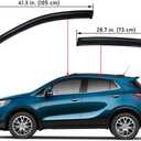 Lightronic Extra Durable Outside-Mount Auto Vent Window Visor, Fit 2013-2022 Buick Encore (EXCLUDES Encore GX), 2013-2022 Chevrolet Trax, UV Protection Rain Guard, Original Wind Deflector, Smoke, 4Pcs