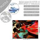1000 Piece Jigsaw Puzzles for Adults Romantic Couple Painting Jigsaw Puzzle Africa Black Girl and Boy 1000 Pieces Puzzles Game Boho Graffitic Dancers Wall Decor DIY Craft Puzzle Art(Colorful)