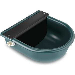 Yosoo Automatic Drinking Waterer Bowl, 4L Automatic Water Trough Livestock Drinking Bowl Drainage Hole Water Trough Farm Grade with with Copper Nozzle for Horse Cattle Goat Sheep Dog