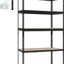 Heavy Duty Garage Shelving Units,5-Tier Adjustable Storage Shelves,36x18x72in,Loads 3000 LBSS,Adjustable Garage Storage Shelving, Metal Storage Utility Racks Shelf Unit (Black)
