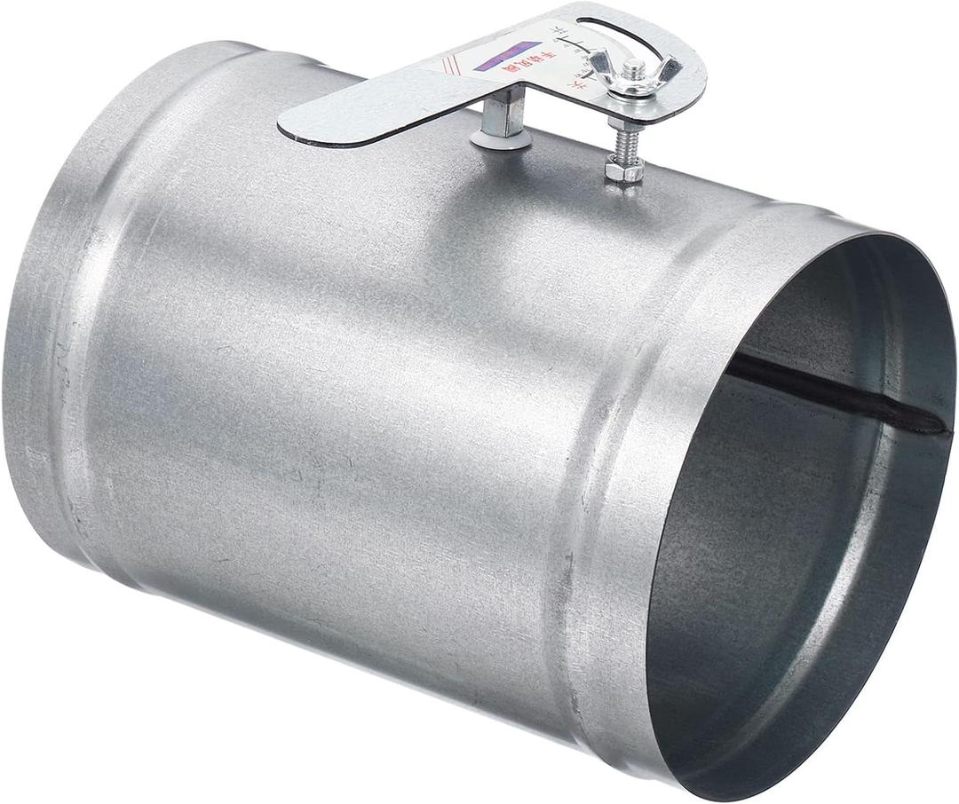 PATIKIL 6" HVAC Duct Manual Volume Damper, Metal Adjustment Airflow Ducting Backdraft Damper Control for Air Ventilation System