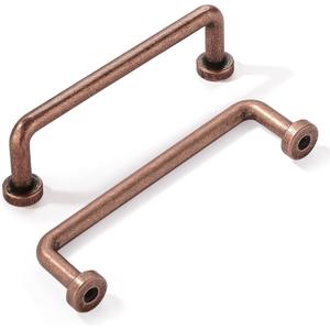 khtumeware 10 Pack 3-3/4 inch Hole Center Antique Copper Cabinet Pulls Vintage Cabinet Handle Kitchen Hardware Farmhouse Vintage Dressing Table Drawer Handle Classic Wardrob.