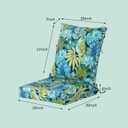 20"x42" Outdoor Patio Chair Cushion 2-Pack, 1000+Hours Fade-Resistant & Water-Resistant Furniture Chair Cushions with 30D High-Resilience Foam for Dining ChairsYKK Zippers,Pattern