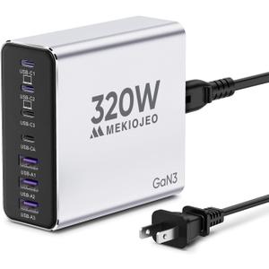 Aluminum Alloy 260W USB C Charger GaN Fast USB C Charging Station 7 Ports 65W Laptop Charger for MacBook Pro/Air/iPad Pro/iPhone Aluminum Alloy 260W USB C Charger GaN Fast USB C Charging Station 7 Ports 65W Laptop Charger for MacBook Pro/Air/iPad Pro/iPhone