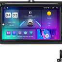 Android 12 Car Radio 2 DIN Touch Screen for VW Passat B7/Polo/Golf 5 6.8 Inch Car Stereo with Bluetooth, GPS, Steering Wheel Control, USB, WiFi, FM, Support Carplay/Auto/Mirror Link