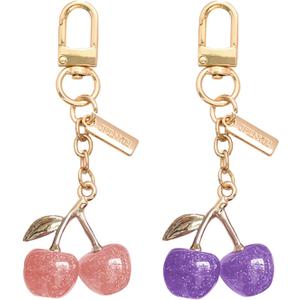 2Pcs Cherry Bag Charm Purse Charms Keychain-Bag Charms for Handbags- Cherry Keychains for Women-Purse Charm Gift for Women