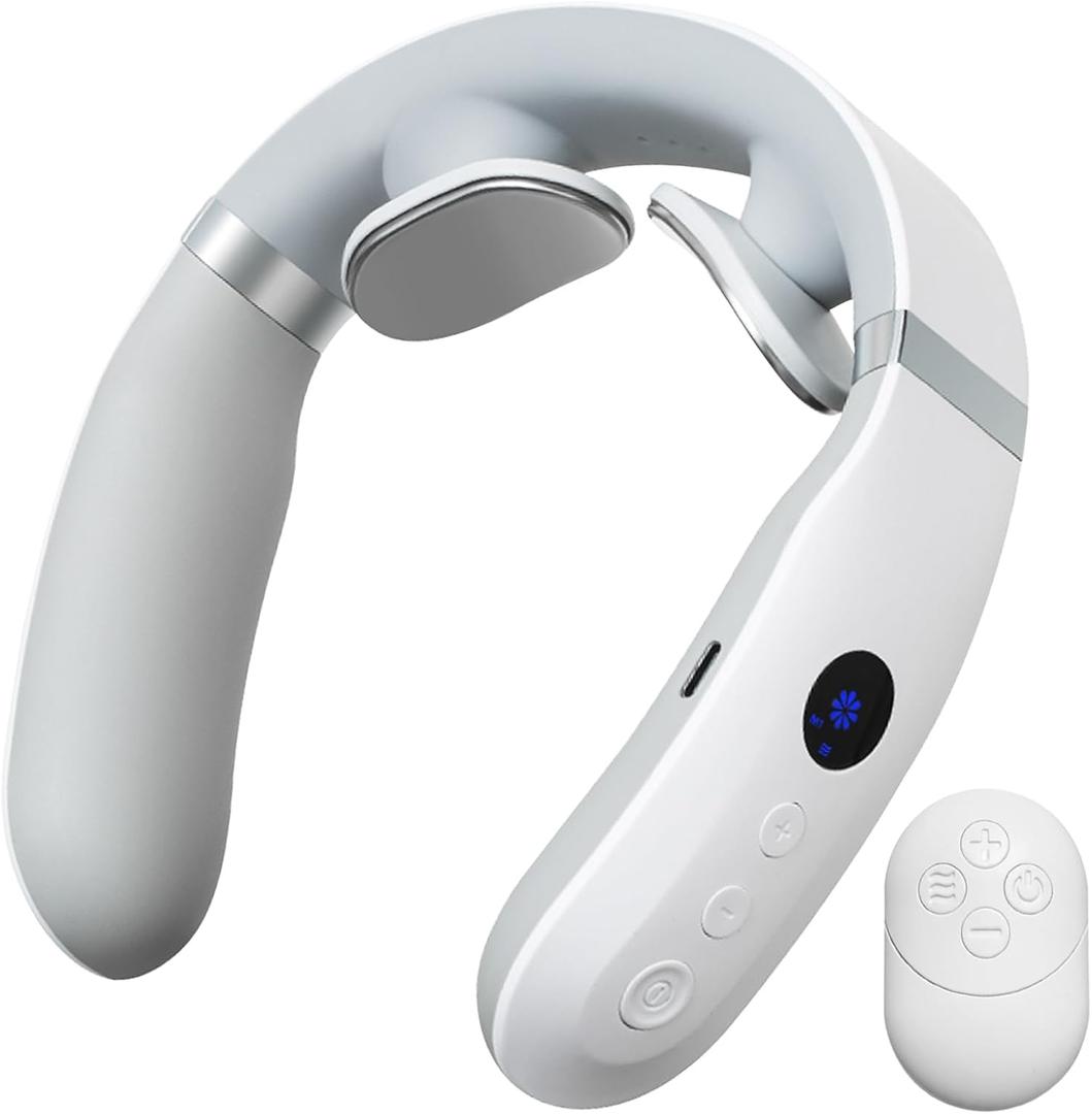 AiRunTech Neck Massager for Pain Relief Deep Tissue, Portable Electric Neck Massager with Heat for Painful Shoulder, Relaxing Gifts for Men Women