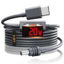 Starlink Mini USB-C to DC Power Cable – Smart PD Chip & 18AWG Copper Wire with Voltage & Current Display for Fast Troubleshooting, Waterproof Accessories for Home, RV & Outdoor Camping (3m/9.8ft)