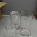 Nuogo 24 Pcs Plastic Cylinder Vases Tall Plastic Flower Vases for Centerpieces Hurricane Candle Holder for Home Wedding Office Party Formal Dinners Decorations (4''/6''/8'')