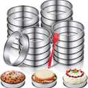 20PCS 4 Inch English Muffin Rings, Stainless Steel Crumpet Rings with 1PC Brush, Double Rolled Tart Ring, Nonstick Round Metal Cooking Pastry Baking Ring for Fried Eggs Pancakes Muffins