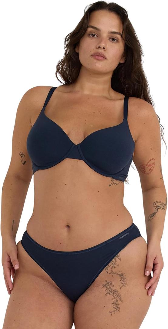 Organic Basics Womens Core Full Coverage Underwire Bra (40D, Deep Navy)