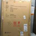 U Brands Farmhouse Linen Bulletin Board, 40" x 30", White Wood Style Frame, Industrial Grade Pinning Surface