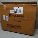 FoldWise Upgraded Folding TV Tray Table - Extra Large & Sturdy Laptop Table for Couch, Height & Angle Adjustable Desk for Dinner, Work & TV - Includes Footrest, Cup Holder, iPad Holder & Edge Stopper