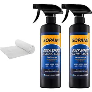 Sopami Ceramic Paint Sealant, Ceramic Coating Maximum Gloss & Shine ceramic wax, car coating spray Extremely Hydrophobic Ceramic Spray Coating for Cars, RVs, Motorcycles, Boats, and ATVs (16.91 Fl Oz (Pack of 2))