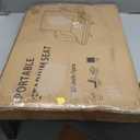 HOPERAN Stadium Seats for Bleachers with Back Support, Half-fold Portable Bleacher Chairs with Back and Cushion, 600D Waterproof Reclining Extra Wide Bleacher Seat for Outdoor Sports (23", Black 1pc)