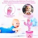 River Mill Rechargeable Dancing Talking Cactus Toy, Singing Cactus Baby Toy that Talks Back, Educational Baby Toys 18 Months+, Learning Toys for Babies Toddlers Infant, 1 Year Old Girl Gifts