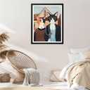 Miairivy DIY Paint by Numbers Kit for Adults & Beginners, Cat Easy Paint by Number Kits, 16 X 20 inches Large Size Colorful Canvas for Home Decor (MT4906)