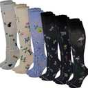 Women's Compression Socks Therapeutic Graduated (Pack of 6 Pairs) (Assorted #F)