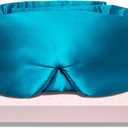 LitBear Silk Sleep Mask for Side Sleeper, Eye Mask Sleeping for Women Men 100% 22 Momme Pure Mulberry Silk, Face-Hugging Padded Eye Cover for Sleeping with Adjustable Band (Peacock Blue)