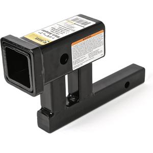MaxxHaul 70355 1-1/4" to 2" (Fits class II only) Hitch Adapter with 4" Rise and 3-3/8" Drop