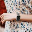 2 x TILON Leopard Bands Compatible for Apple Watch Band 38mm 40mm 41mm/42mm 44mm 45mm, Waterproof Genuine Leather&Soft Silicone Strap Replacement for iWatch Series SE 7 6 5 4 3 2 1 Women Girls (Black)