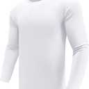 Men's 2 Pack Performance Long Sleeve T-Shirts, UPF 50+ Sun Protection Shirts, Athletic Gym Workout Shirts for Running Size M