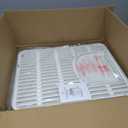 XXXL Stainless Steel Litter Box with Lid, Front Entry Top Exit, Extra Large Metal Cat Litter Box with Drawer, Maine Coon Cats, with Litter Scoop & Litter Mat, Anti-Odor, Anti-Leakage & Non-Stick (Grey)