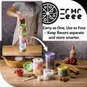 Portable & Airtight Food Storage Containers | 4-Piece Stackable Jars with Twist-Lock Lids | 60 oz Leak-Proof BPA-Free Jars for Snacks, Formula & Powder