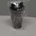 XTK Shaker Bottle Clear Protein Shaker Cup with Mixing Ball 16OZ Leak-Proof Extra-Durable Gym Bottle for Work Out, Shaker for Protein Power Shakes, Handle Portable, Curved Bottom, BPA Free(Black)