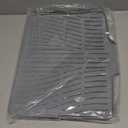 LDIIDII Silicone Dish Drying Mat with Drain Lip,Flexible Dish Drying Pad,Large dish drying Mats for Kitchen Counter,dish drain mat,sink drying mats,Drainboard for Kitchen Counter Grey,15.8"x13"