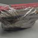 ZOBER Large Christmas Ornament Storage Box - Stores 128 3" Ornaments, With Dividers - Ornament Organizer Storage Box, Durable Christmas Containers Holder - Extra Pockets, Dual Zipper - Red