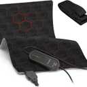 Weighted Premium Heating Pad - Far Infrared & Negative Ion Therapy for Pain Relief in Back, Neck, Shoulders, Knees, 4 Heat Settings, Auto-Off, Machine Washable (12" x 24")