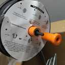 Drain Auger, Clog Remover with Drill Adapter, 25 Feet Flexible Plumbing Snake Use Manually or Powered for Kitchen, Bathroom and Shower Sink, Comes with Gloves (orange)