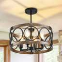 Light Fixture Ceiling Mount Kitchen 4 Light Semi Flush Mount Ceiling Light Fixture Black Rustic Farmhouse Chandelier for Dining Room Light Fixture with Adjustable Height