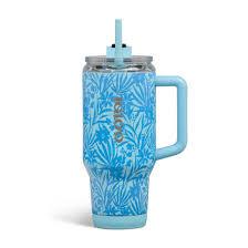  Igloo Floral Stainless Steel Travel Mug - Blue, 32 oz