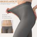 200D Thermal Opaque Winter Tights, Skin-Permeable, Slim Fit (Large-X-Large, Grey)