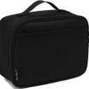 FlowFly Kids Lunch box Insulated Soft Bag Mini Cooler Back to School Thermal Meal Tote Kit for Girls, Boys, Black