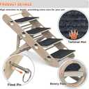 Dog Ramp for Bed, Foldable 15"x34" Solid Wood Pet Stairs for Small Dog